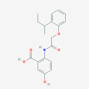 molecular formula C19H21NO5 B3981470 2-({[2-(Butan-2-yl)phenoxy]acetyl}amino)-5-hydroxybenzoic acid 