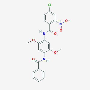 N-[4-(benzoylamino)-2,5-dimethoxyphenyl]-4-chloro-2-nitrobenzamide