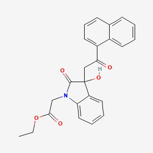 ethyl {3-hydroxy-3-[2-(1-naphthyl)-2-oxoethyl]-2-oxo-2,3-dihydro-1H-indol-1-yl}acetate