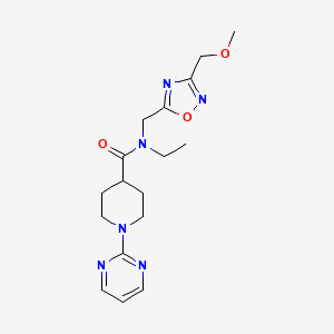 N-ethyl-N-{[3-(methoxymethyl)-1,2,4-oxadiazol-5-yl]methyl}-1-pyrimidin-2-ylpiperidine-4-carboxamide