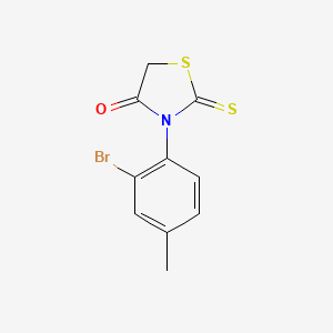 molecular formula C10H8BrNOS2 B3981514 3-(2-bromo-4-methylphenyl)-2-thioxo-1,3-thiazolidin-4-one 