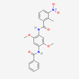 N-[4-(benzoylamino)-2,5-dimethoxyphenyl]-2-methyl-3-nitrobenzamide