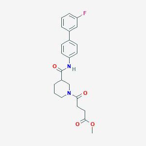 molecular formula C23H25FN2O4 B3981535 methyl 4-(3-{[(3'-fluoro-4-biphenylyl)amino]carbonyl}-1-piperidinyl)-4-oxobutanoate 