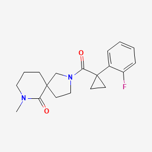 molecular formula C19H23FN2O2 B3981549 2-{[1-(2-fluorophenyl)cyclopropyl]carbonyl}-7-methyl-2,7-diazaspiro[4.5]decan-6-one 