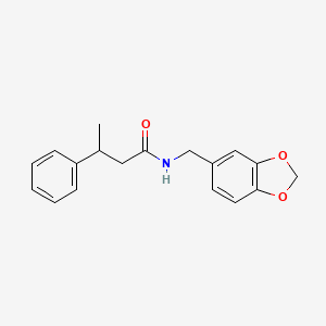 N-(1,3-benzodioxol-5-ylmethyl)-3-phenylbutanamide