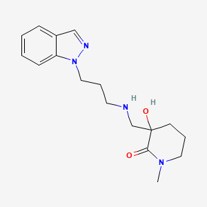 3-hydroxy-3-({[3-(1H-indazol-1-yl)propyl]amino}methyl)-1-methyl-2-piperidinone