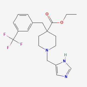 ethyl 1-(1H-imidazol-4-ylmethyl)-4-[3-(trifluoromethyl)benzyl]-4-piperidinecarboxylate