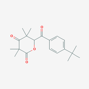 6-[4-(TERT-BUTYL)BENZOYL]-3,3,5,5-TETRAMETHYLDIHYDRO-2H-PYRAN-2,4(3H)-DIONE