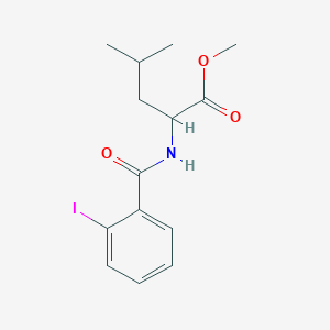 molecular formula C14H18INO3 B3981585 METHYL 2-[(2-IODOPHENYL)FORMAMIDO]-4-METHYLPENTANOATE 