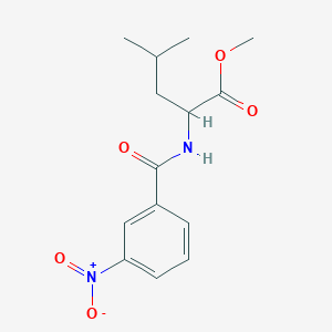 molecular formula C14H18N2O5 B3981594 Methyl 4-methyl-2-[(3-nitrobenzoyl)amino]pentanoate 