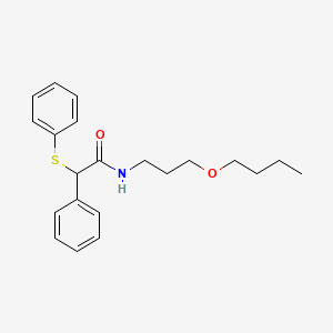 molecular formula C21H27NO2S B3981595 N-(3-butoxypropyl)-2-phenyl-2-(phenylsulfanyl)acetamide 