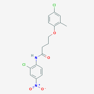 molecular formula C17H16Cl2N2O4 B3981622 4-(4-chloro-2-methylphenoxy)-N-(2-chloro-4-nitrophenyl)butanamide 