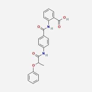 2-({4-[(2-phenoxypropanoyl)amino]benzoyl}amino)benzoic acid