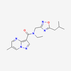 N-ethyl-N-[(5-isobutyl-1,2,4-oxadiazol-3-yl)methyl]-6-methylpyrazolo[1,5-a]pyrimidine-3-carboxamide