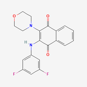 molecular formula C20H16F2N2O3 B3981719 2-[(3,5-difluorophenyl)amino]-3-(4-morpholinyl)naphthoquinone 