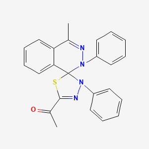 1-{4-METHYL-2,3'-DIPHENYL-2H,3'H-SPIRO[PHTHALAZINE-1,2'-[1,3,4]THIADIAZOL]-5'-YL}ETHAN-1-ONE