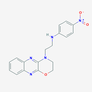 molecular formula C18H17N5O3 B398175 N-[2-(2,3-Dihydro-4H-[1,4]oxazino[2,3-b]quinoxalin-4-yl)ethyl]-4-nitroaniline 