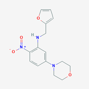 molecular formula C15H17N3O4 B398177 (2-Furylmethyl)(5-morpholin-4-yl-2-nitrophenyl)amine 