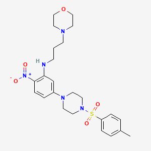 5-[4-(4-METHYLBENZENESULFONYL)PIPERAZIN-1-YL]-N-[3-(MORPHOLIN-4-YL)PROPYL]-2-NITROANILINE