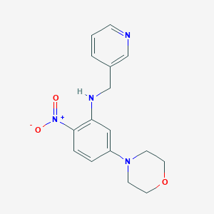 molecular formula C16H18N4O3 B398184 (5-Morpholin-4-yl-2-nitro-phenyl)-pyridin-3-ylmethyl-amine 