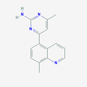 molecular formula C15H14N4 B3981841 4-Methyl-6-(8-methylquinolin-5-yl)pyrimidin-2-amine 