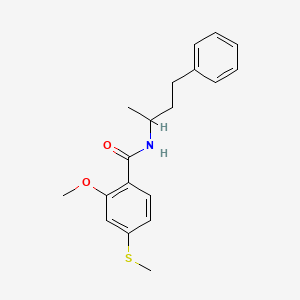 molecular formula C19H23NO2S B3981882 2-methoxy-4-(methylsulfanyl)-N-(4-phenylbutan-2-yl)benzamide 