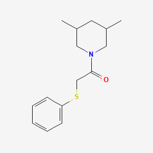 molecular formula C15H21NOS B3981895 3,5-dimethyl-1-[(phenylthio)acetyl]piperidine 