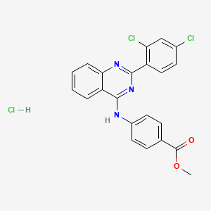 molecular formula C22H16Cl3N3O2 B3981904 Methyl 4-[[2-(2,4-dichlorophenyl)quinazolin-4-yl]amino]benzoate;hydrochloride 