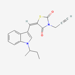 5-[(1-sec-butyl-1H-indol-3-yl)methylene]-3-(2-propyn-1-yl)-1,3-thiazolidine-2,4-dione