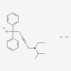 molecular formula C22H28ClNO B3981976 5-[ethyl(isopropyl)amino]-1,1-diphenyl-3-pentyn-1-ol hydrochloride 