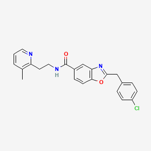 2-(4-chlorobenzyl)-N-[2-(3-methyl-2-pyridinyl)ethyl]-1,3-benzoxazole-5-carboxamide