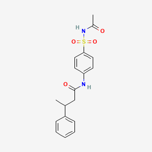 N-{4-[(acetylamino)sulfonyl]phenyl}-3-phenylbutanamide