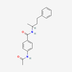 molecular formula C19H22N2O2 B3982001 4-(acetylamino)-N-(1-methyl-3-phenylpropyl)benzamide 