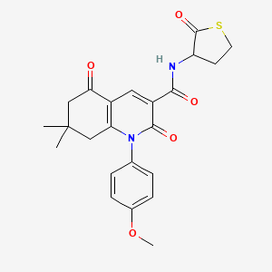 1-(4-methoxyphenyl)-7,7-dimethyl-2,5-dioxo-N-(2-oxotetrahydro-3-thienyl)-1,2,5,6,7,8-hexahydro-3-quinolinecarboxamide