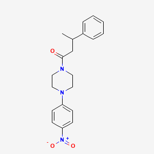 molecular formula C20H23N3O3 B3982024 1-(4-nitrophenyl)-4-(3-phenylbutanoyl)piperazine 