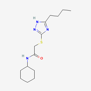 2-[(5-butyl-4H-1,2,4-triazol-3-yl)sulfanyl]-N-cyclohexylacetamide