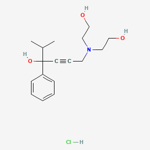 molecular formula C17H26ClNO3 B3982028 6-[bis(2-hydroxyethyl)amino]-2-methyl-3-phenyl-4-hexyn-3-ol hydrochloride 