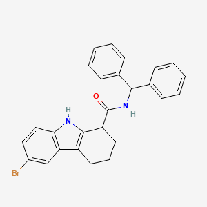 molecular formula C26H23BrN2O B3982051 6-bromo-N-(diphenylmethyl)-2,3,4,9-tetrahydro-1H-carbazole-1-carboxamide 