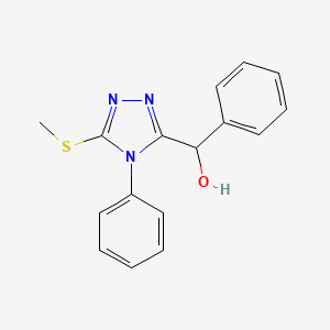 molecular formula C16H15N3OS B3982072 [5-(methylthio)-4-phenyl-4H-1,2,4-triazol-3-yl](phenyl)methanol 