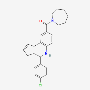 8-(1-azepanylcarbonyl)-4-(4-chlorophenyl)-3a,4,5,9b-tetrahydro-3H-cyclopenta[c]quinoline