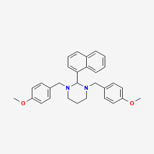 1,3-BIS[(4-METHOXYPHENYL)METHYL]-2-(NAPHTHALEN-1-YL)-1,3-DIAZINANE