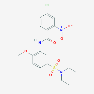 4-chloro-N-{5-[(diethylamino)sulfonyl]-2-methoxyphenyl}-2-nitrobenzamide