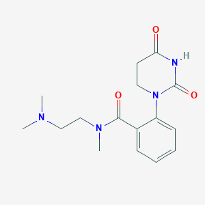 molecular formula C16H22N4O3 B3982124 N-[2-(dimethylamino)ethyl]-2-(2,4-dioxotetrahydropyrimidin-1(2H)-yl)-N-methylbenzamide 