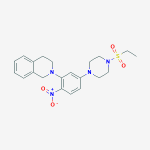 2-{5-[4-(ETHANESULFONYL)PIPERAZIN-1-YL]-2-NITROPHENYL}-1,2,3,4-TETRAHYDROISOQUINOLINE