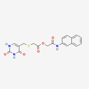 molecular formula C19H17N3O5S B3982135 [2-(naphthalen-2-ylamino)-2-oxoethyl] 2-[(2,4-dioxo-1H-pyrimidin-5-yl)methylsulfanyl]acetate 