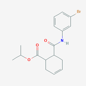 molecular formula C17H20BrNO3 B3982159 Propan-2-yl 6-[(3-bromophenyl)carbamoyl]cyclohex-3-ene-1-carboxylate 