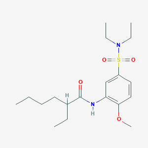 N-{5-[(diethylamino)sulfonyl]-2-methoxyphenyl}-2-ethylhexanamide