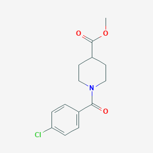 molecular formula C14H16ClNO3 B398219 1-(4-氯苯甲酰基)哌啶-4-羧酸甲酯 CAS No. 349614-05-7