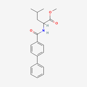 molecular formula C20H23NO3 B3982193 methyl N-(4-biphenylylcarbonyl)leucinate 