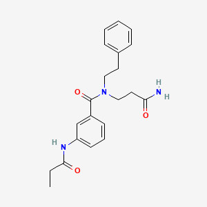 molecular formula C21H25N3O3 B3982222 N-(3-amino-3-oxopropyl)-N-(2-phenylethyl)-3-(propionylamino)benzamide 